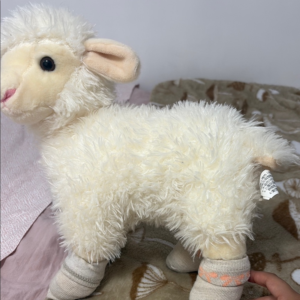 Adorable Cream Stuffed Llama Toy